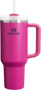 pink Stanley cup with straw