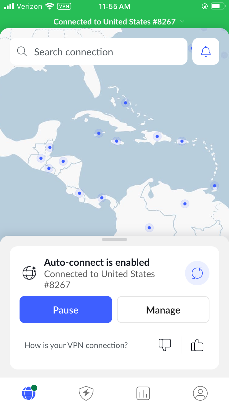 NordVPN iOS app