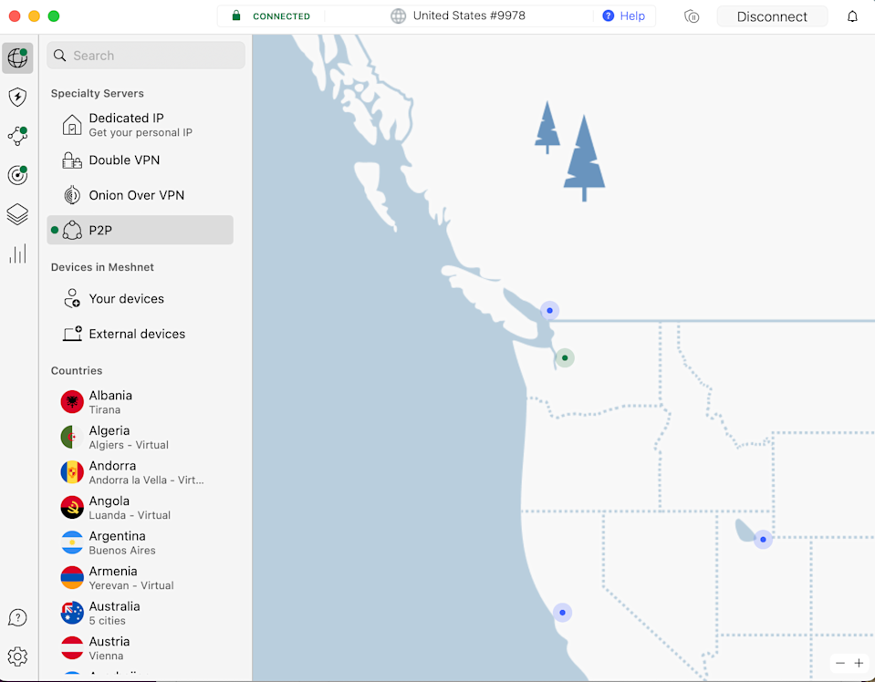 NordVPN macOS app