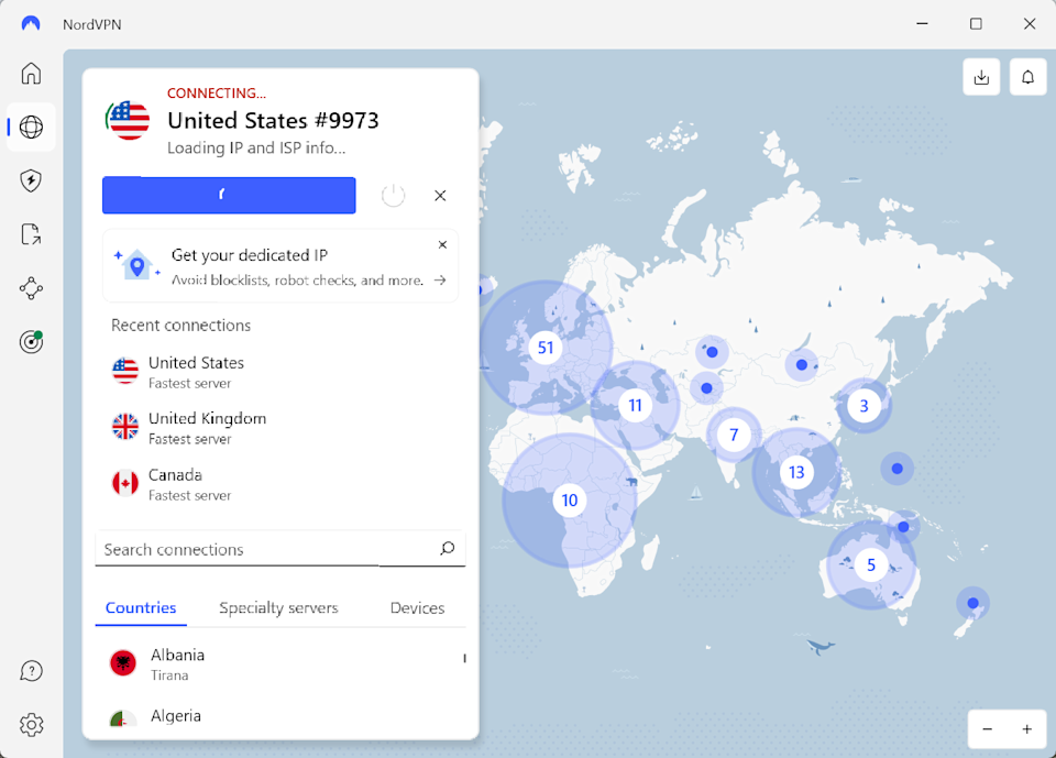 NordVPN Windows app