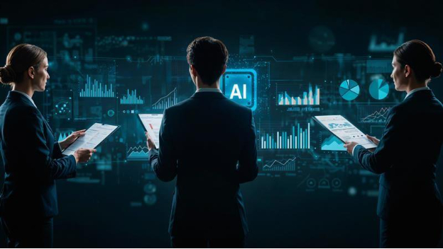 A person holding papers in front of a screen AI-generated content may be incorrect.