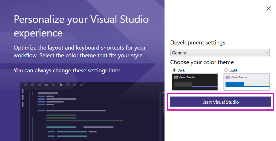 Development Setting of Microsoft Visual Studio 2026