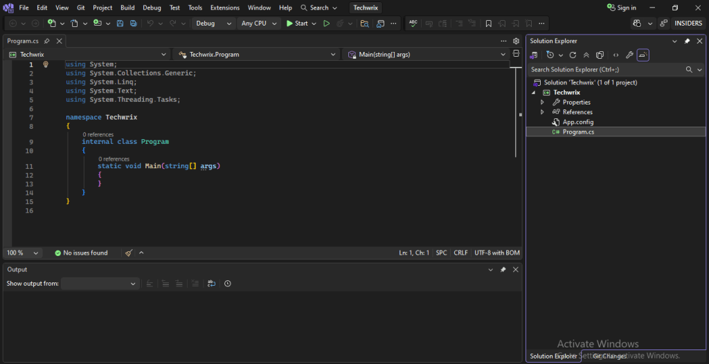 Explore new Console C# Project Structure on Microsoft Visual Studio 2026
